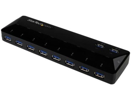 StarTech.com 10-Port USB 3.0 Hub with Charge and Sync Ports - 2 x 1.5A Ports - Desktop USB Hub and Fast-Charging Station For Sale