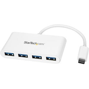 StarTech.com 4 Port USB C Hub - USB-C to 4x USB-A - USB 3.0 Hub - Bus Powered - White - USB C to USB Hub - USB Multiport Adapter on Sale