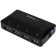 StarTech.com 4-Port USB 3.0 Hub plus Dedicated Charging Port - 1 x 2.4A Port - Desktop USB Hub and Fast-Charging Station Online Sale