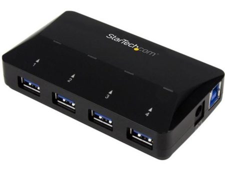 StarTech.com 4-Port USB 3.0 Hub plus Dedicated Charging Port - 1 x 2.4A Port - Desktop USB Hub and Fast-Charging Station Online Sale