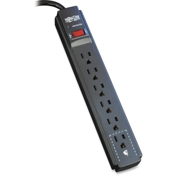 Tripp Lite Surge Protector Power Strip 120V 6 Outlet 6  Cord 790 Joule Black Sale