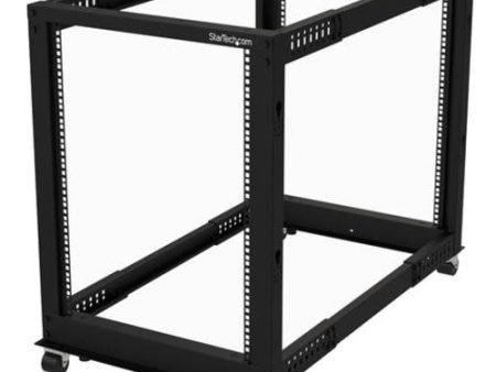 StarTech.com 15U 19  Open Frame Server Rack - 4 Post, Adjustable Depth 22 to 40  - Mobile Network Equipment Rack - HP ProLiant ThinkServer Supply