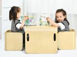 4 in 1 Kids Tables and Chair Set Dining Table Supply