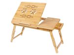 Laptop Stand Laptop Table Multi Function Bamboo Laptop Bed Desk Table Foldable Cooling Holder Tray Stand For Sale