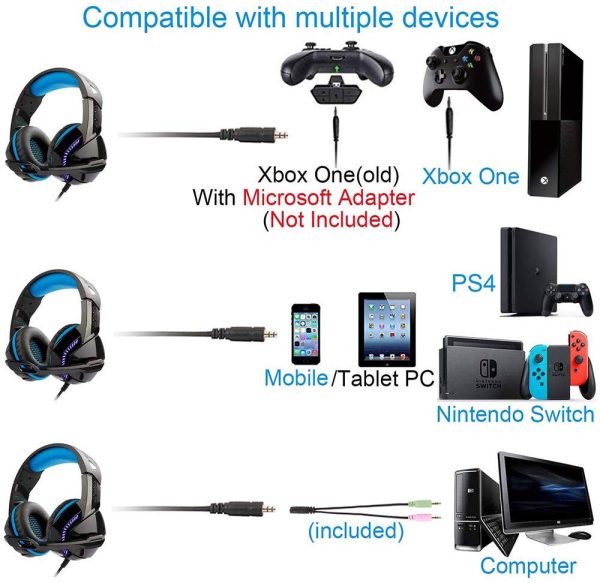 Xbox One Headphones PS4 PS5 Gaming Headphone Headset Online now