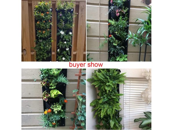 Vertical Garden Wall Hanging Planter Wall Mount Balcony Plant Grow Bag 7 Pockets Fashion