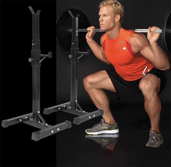 Squat Rack Weight Adjustable Lifting Stand Online now