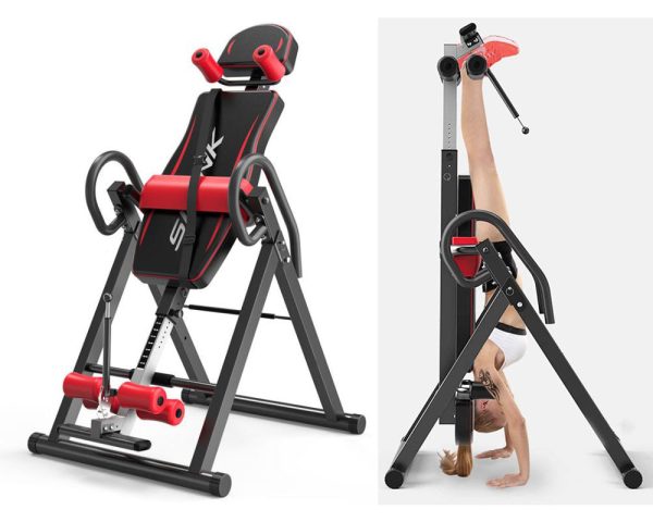 Gravity Heavy Duty Inversion Table With Headrest & Adjustable Protective Belt Ba Fashion