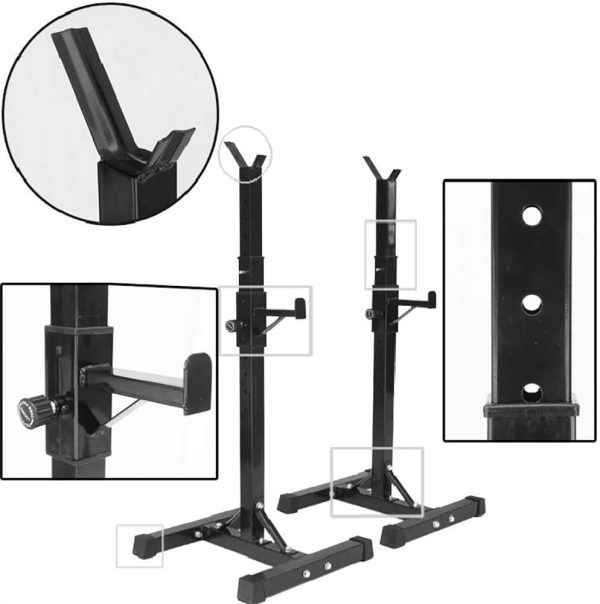 Squat Rack Weight Adjustable Lifting Stand Online now