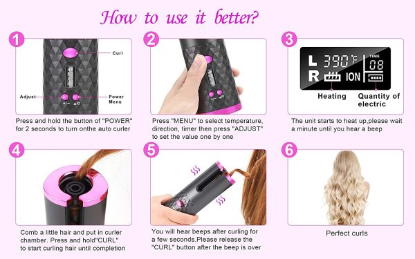 Cordless Automatic Hair Curler on Sale