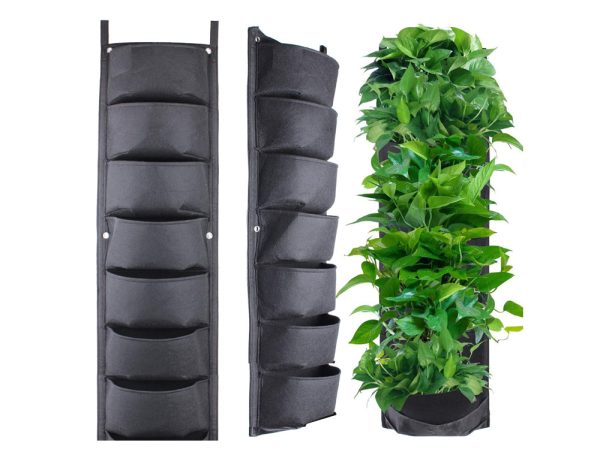 Vertical Garden Wall Hanging Planter Wall Mount Balcony Plant Grow Bag 7 Pockets Fashion