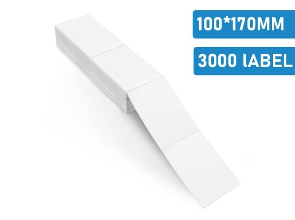 100*170 mm Thermal Direct Labels 3000 Labels for High-Speed Printing Online