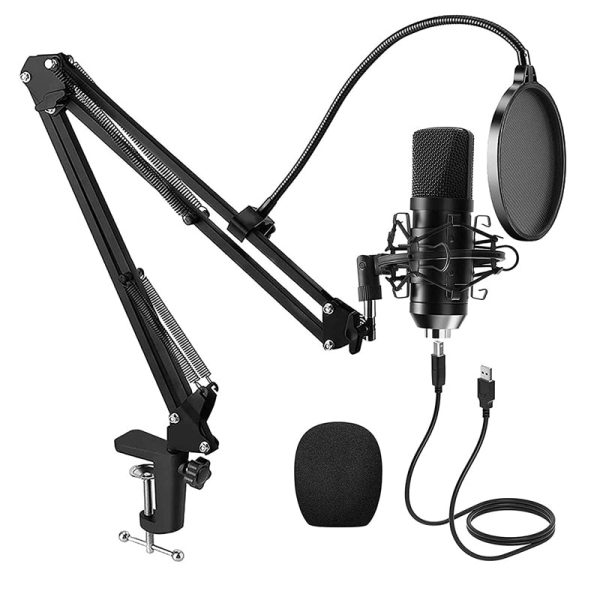 Usb Condenser Microphone Mic With Stand Online Sale